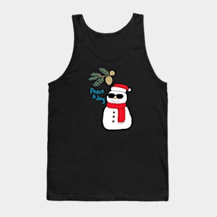 Peace and Joy Snowman Tank Top